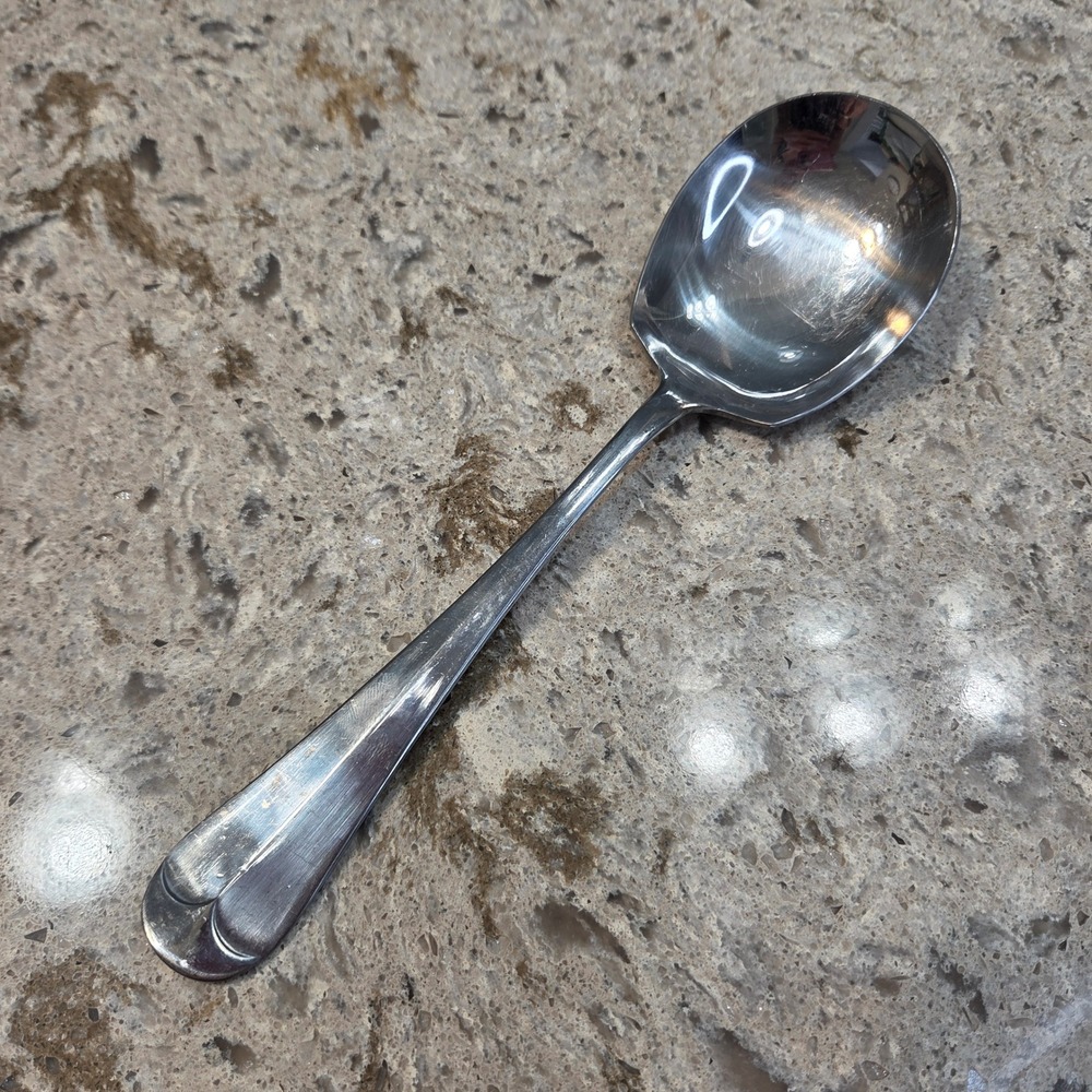Vintage Hoan Stainless‎ Korea Soup Ladle Scallop Handle Flatware 7.25 Inch